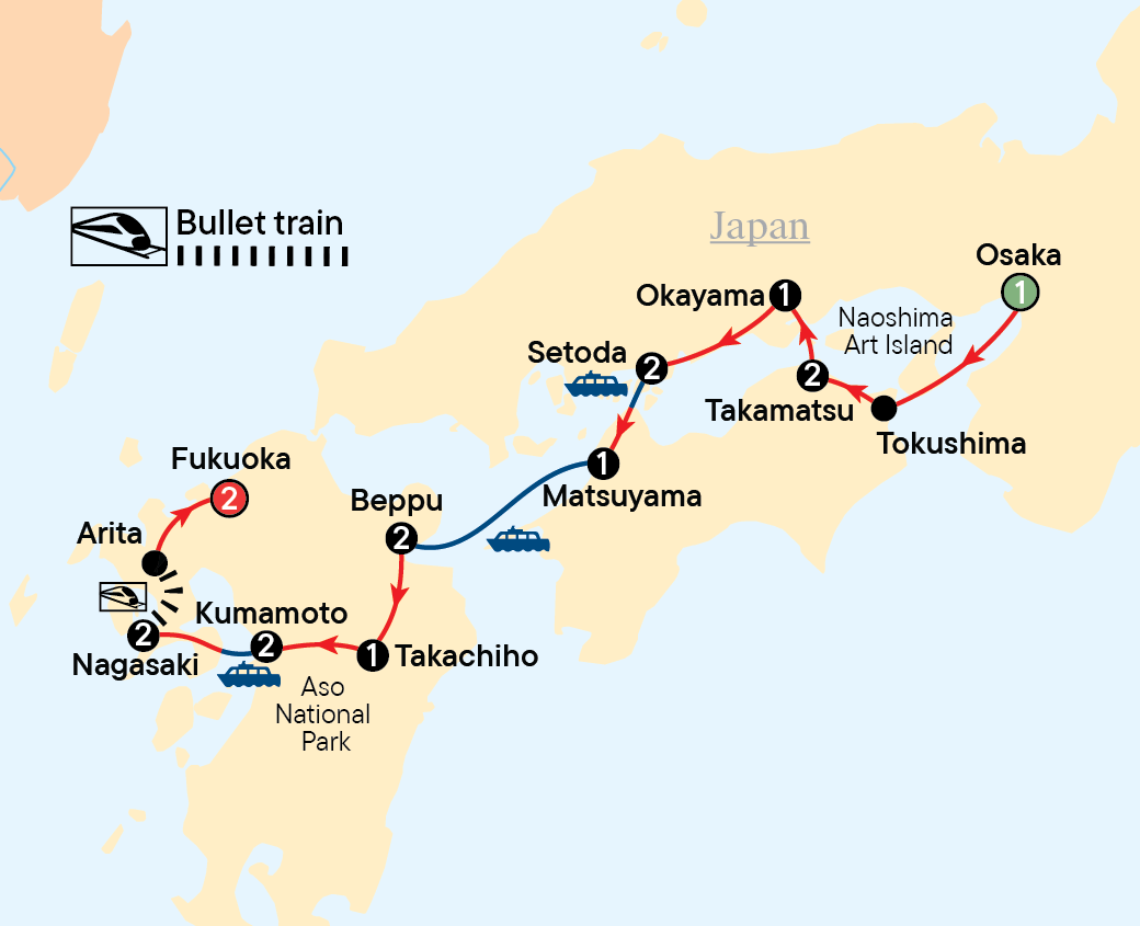 Map - Best of Southern Japan 2027/28